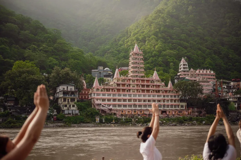 Yoga Teacher Training Course in Rishikesh with Himalayan mountains